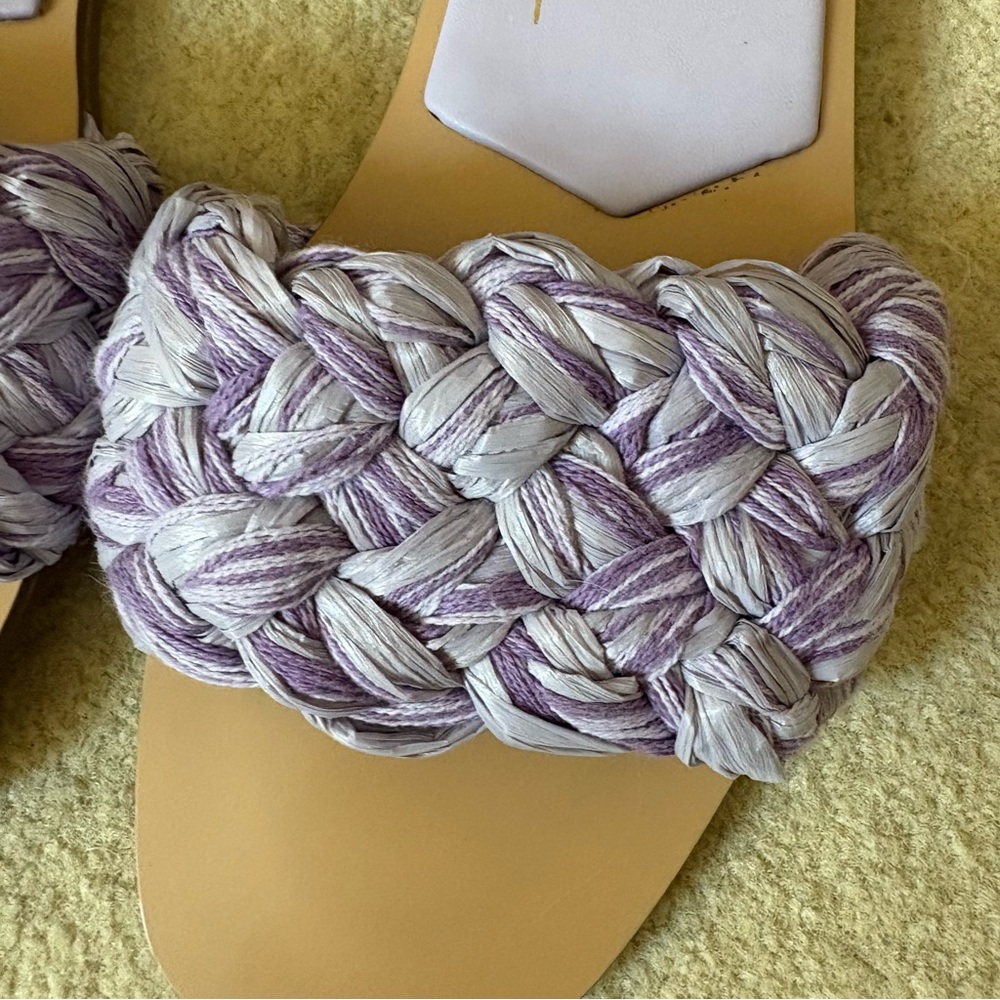 ZARA Lavender Braided Slide Sandals size EU 38 - Picture 2 of 6